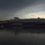 kristiansand ferry colorline hirsthals sunrise port